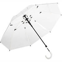 Зонт-трость полуавтомат Fare 7112 (Transparent/White)