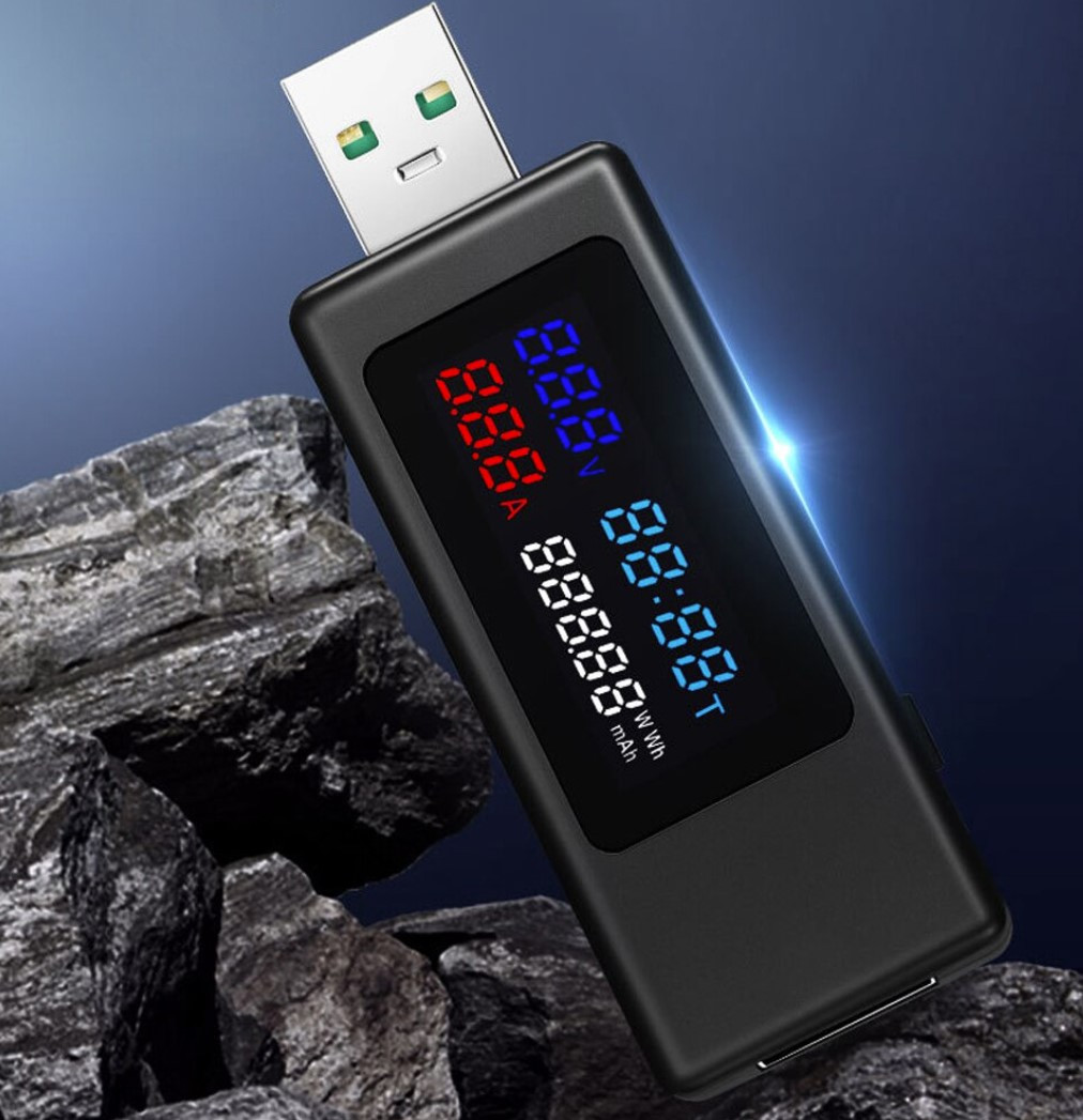 KWS-V30 USB тестер струму, напруги, сили та заряду (кілька режимів індикації)