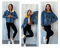 YB Женский стильная кэжуал ежедневная джинсовая куртка Арт. 8824А575 Белый, XL