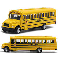 Игрушечная машинка Школьный автобус, Модель автомобиля School bus 1:64, Металлическая инерционная машинка