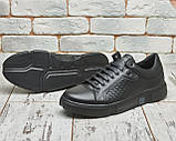 Кеди Чоловічі Шкіряні Чорні, фото 4