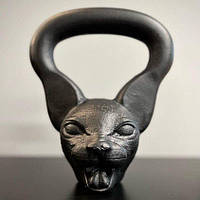 Гиря Кішка чорна 6 кг спортивна чавунна Crossfit