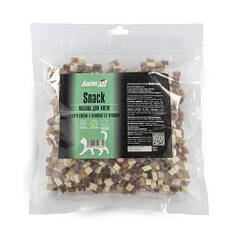 Термін 04.2025!! AnimAll Ласощі курячі снеки з качкою та тріскою для котів 500 г.