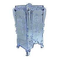 Підставка для серветок безворсових та спонжиків, прозора з візерунком