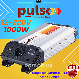 Інвертор 12V 220V Перетворювач напруги 1000W USB-5VDC 2.0 A Клеми Мод. синусоїда IMU-1020