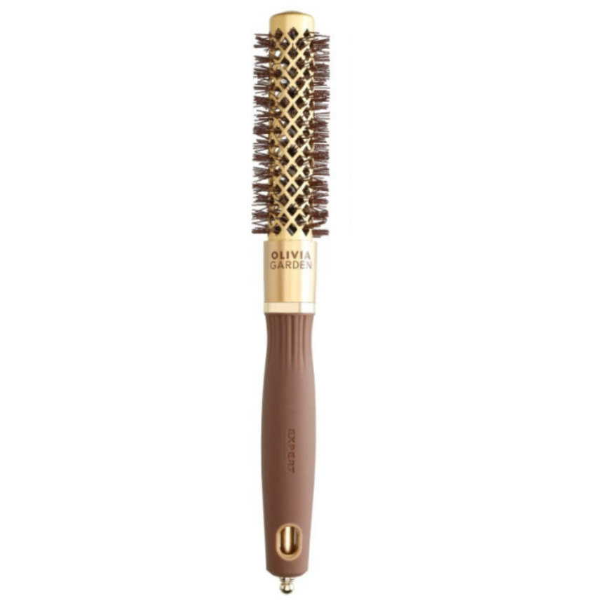 Термобрашинг Olivia Garden Expert Blowout Shine Wavy Bristles Gold & Brown, 20 мм (ID2047), фото 1