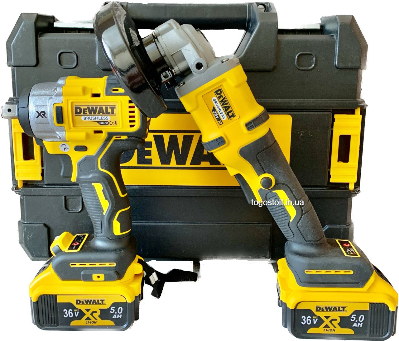 Набір акумуляторного інструменту Dewalt 2в1 (36 V, 5 A) — Гайковерт DeWalt DCF 894, болгарка Dewalt DCG405