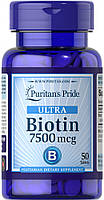 Биотин Puritans Pride 7500 мкг 50 таблеток (32100) GS, код: 1536045