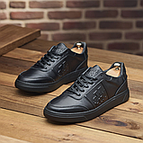 Кеди Чоловічі Шкіряні Чорні, фото 5