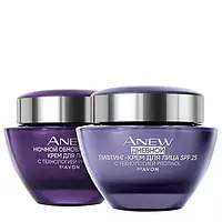 Набір кремів (денний та нічний) Клітинне відродження, Avon Anew, 55+