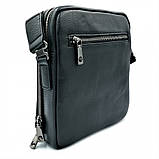Чоловіча шкіряна сумка H.T.Leather Чорного кольору 5435-4, фото 4