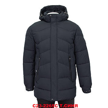 Куртка чоловіча BLACK VINYL (зимова) С23-2265С Т.СИНЯ 100% поліестер. Утеплювач: Біо пух 56(Р)