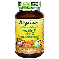 Пробиотики MegaFlora Probiotic with Turmeric MegaFood 60 капсул EH, код: 2337662