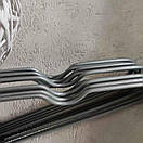 Силіконові Плічки  для одягу металеві срібні  10 шт упаковка 400 гр, фото 7