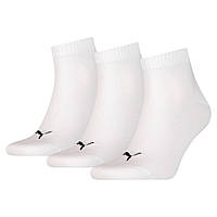 Спортивные носки Puma Unisex Quarter Plain 3-Pakk 906978-33, Белый, Размер (EU) - 2 (35-38)