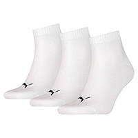 Спортивні шкарпетки Puma Unisex Quarter Plain 3-Pakk 906978-33, Білий, Розмір (EU) — 3 (39-42)
