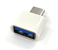 Адаптер переходник OTG с USB на USB Type-C, Белый