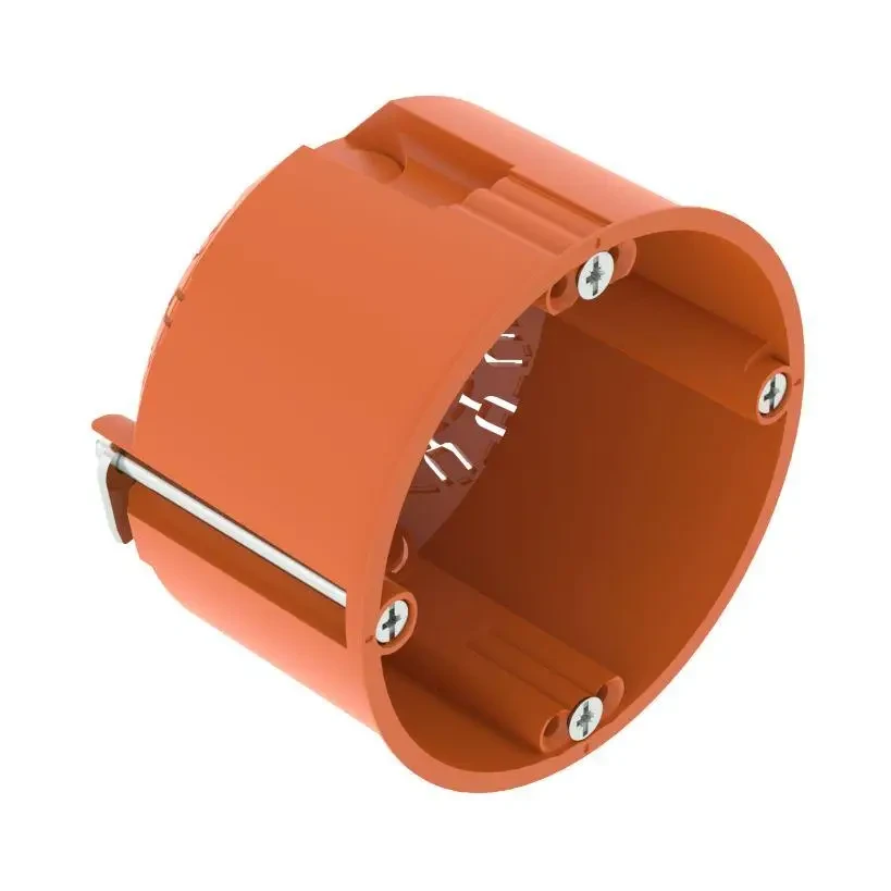 Установча коробка HG 47-L для гіпсокартонних стін, з мембранами, 68x47, помаранчевий / ПП-ТПЕ, OBO B