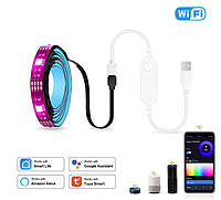 Умная WiFi светодиодная USB LED RBG лента Tuya, Smart Life 5м