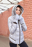 Куртка женская зимняя серая код П759