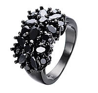 Модное женское кольцо черное