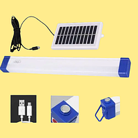 Аккумуляторная кемпинговая подвесная лампа светильник с магнитами и солнечной панелью 50 см CBK BK-500 USB