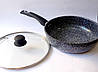 Сковорода з кришкою із антипригарним гранітним покриттям Benson BN-519 (26*7.5см), фото 3