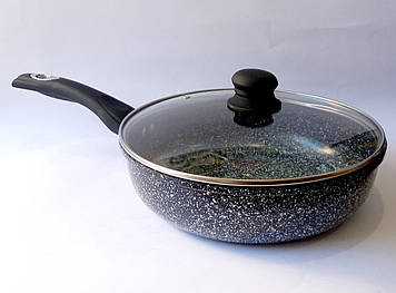Сковорода з кришкою із антипригарним гранітним покриттям Benson BN-519 (26*7.5см)