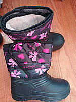 Сапоги дутики для девочки зимние с носком- вкладышем, размер 28 - 37.