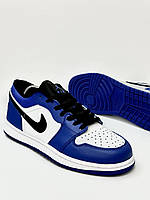 Мужские кроссовки Nike Air Jordan 1 low blue, мужские стильные кроссовки, мужские низкие кроссовки под джинсы