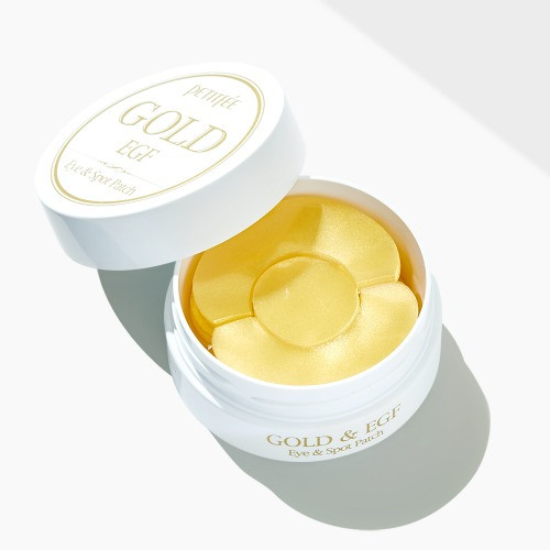 Гідрогелеві патчі для очей з золотом і EGF - Petitfee Gold & EGF Eye & Spot Patch 60шт + 30 точкових патчів, фото 1