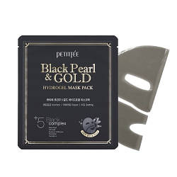 Гідрогелева маска з золотом і чорними перлами Petitfee Black Pearl & Gold Hydrogel Mask Pack - 1шт