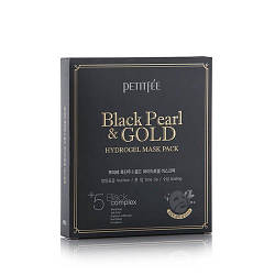 Гідрогелева маска з золотом і чорними перлами Petitfee Black Pearl & Gold Hydrogel Mask Pack - 5шт