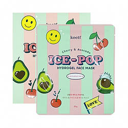 Гідрогелева маска для обличчя з вишнею і авокадо Koelf Cherry & Avocado Ice-Pop Hydrogel Face Mask 30g - 1 шт