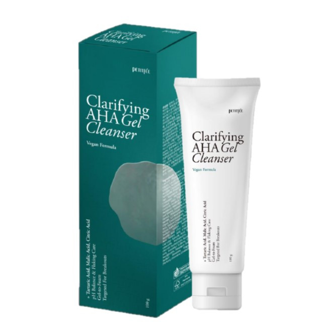 Очищаюча кислотна гель-пінка для вмивання Petitfee Clarifying AHA Gel Cleanser 100g