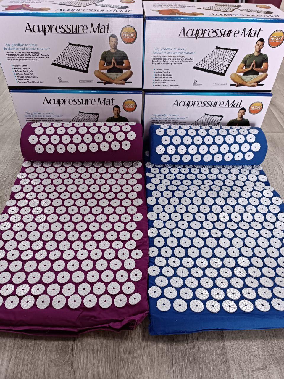 Акупунктурний килимок Acupressure Mat (Рожевый, Зелений, Бежовий), фото 1