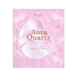 Гідрогелева маска для обличчя з екстрактом перлів та трояндою Petitfee Aura Quartz Hydrogel Face Mask Crystal