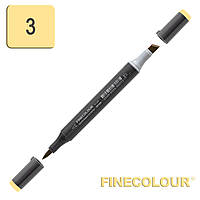 Маркер спиртовой FINECOLOUR Brush-mini, 003 Средне-желтый Y3