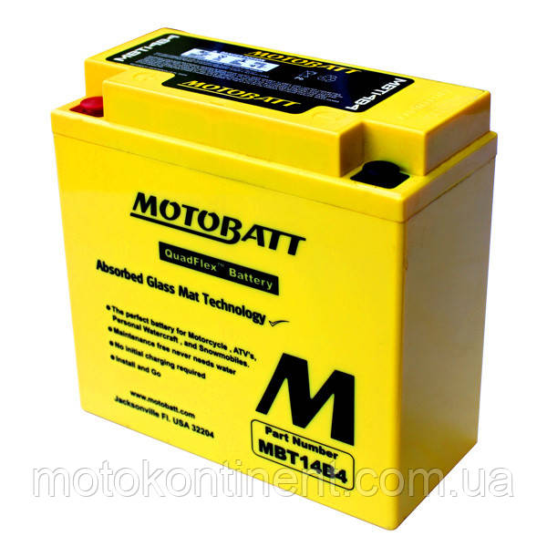 Аккумулятор для мотоцикла гелевый MOTOBATT AGM 13Ah 175A размер 150 x 70 x 145 мм MB14B4 - фото 2 - id-p335653967