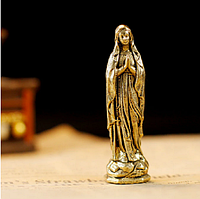 Винтажная ретро настольное украшение мини статуэтка медная брелок подвеска Пресвятой Богородицы Девы Марии