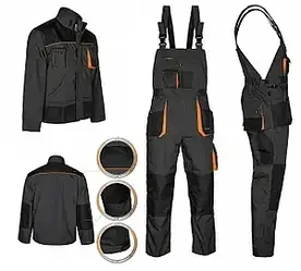 Комплект робочий Полукомбінезон та куртка,уніформа захисна,спецкомплект,роба для будівельників Польща CLASSIC