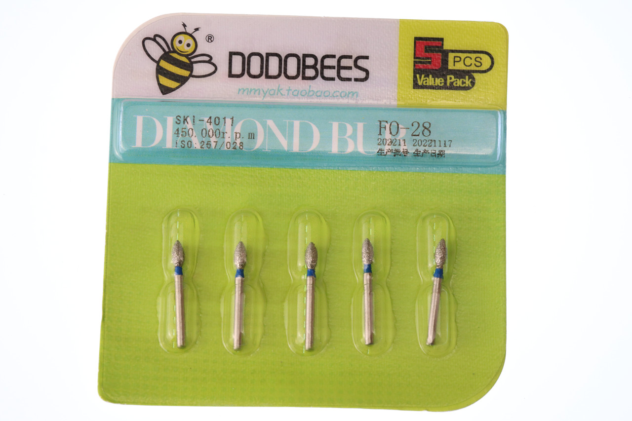Бори FO-28 (5шт в упаковці) Алмазні бори Оливочка