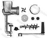 М'ясорубка ручна побутова з насадками для соку та ковбаси МА-С ХЕАЗ, фото 7