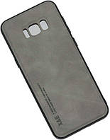 Шкіряний чохол Sheepskin з магнітом для Samsung Galaxy S8 Plus Light gray