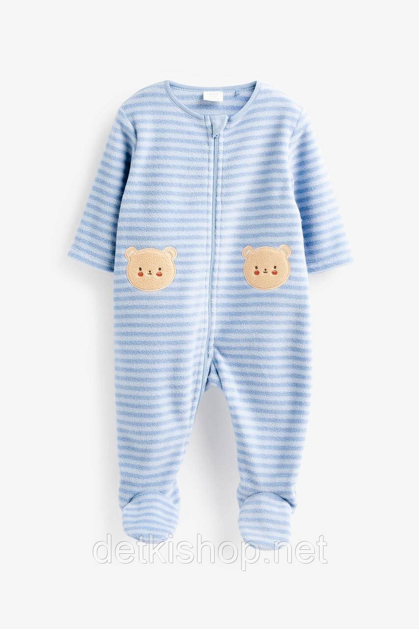 Дитячий чоловічок флісовий комбінезон теплий сліп для хлопчика