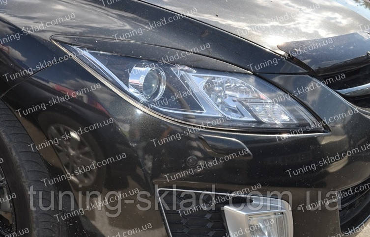 Вії Мазда 6 GH (накладки на передні фари Mazda 6 GH), фото 1