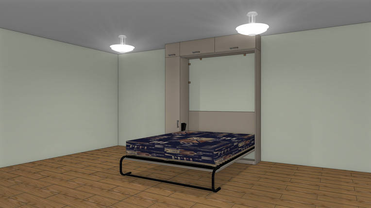 Шафа-ліжко з пеналом та антресоллю 160*200 см, фото 2