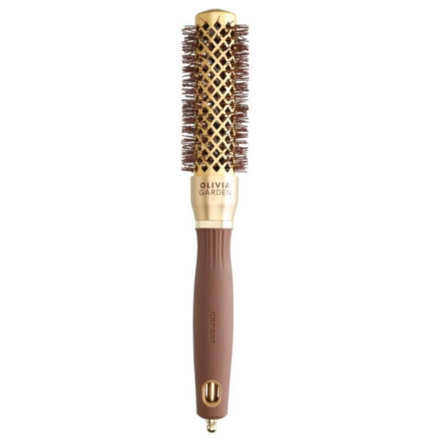Термобрашинг Olivia Garden Expert Blowout Shine Wavy Bristles Gold & Brown, 25 мм (ID2048), фото 1
