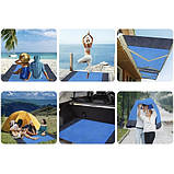 Килимок покривало водонепроникний для пікніка та пляжу XXL 208x208см Trizand 21209 Польща, фото 4