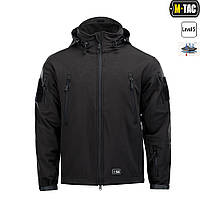 М-ТАС Куртка Soft Shell Black, Куртка с подстежкой тактическая черная софт сшелл
